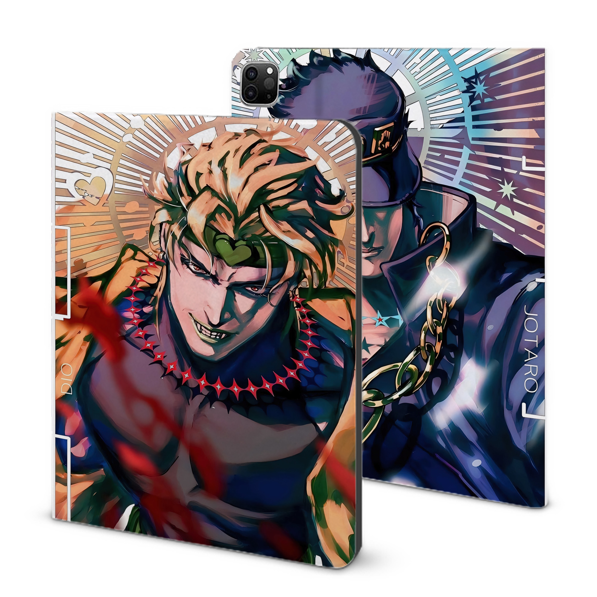 （画像用） ジョジョの奇妙な冒険 JoJo's Bizarre Adventure IPad ケース ブック型 PUレザー TPU 耐衝撃 軽量 薄型 ペン収納なし 全面保護 IPad 各モデル対応